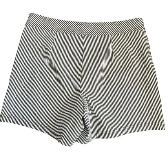 New Trina Turk Dearest Olive Striped Linen Blend Shorts - Sz 4 - Picture 7 of 14